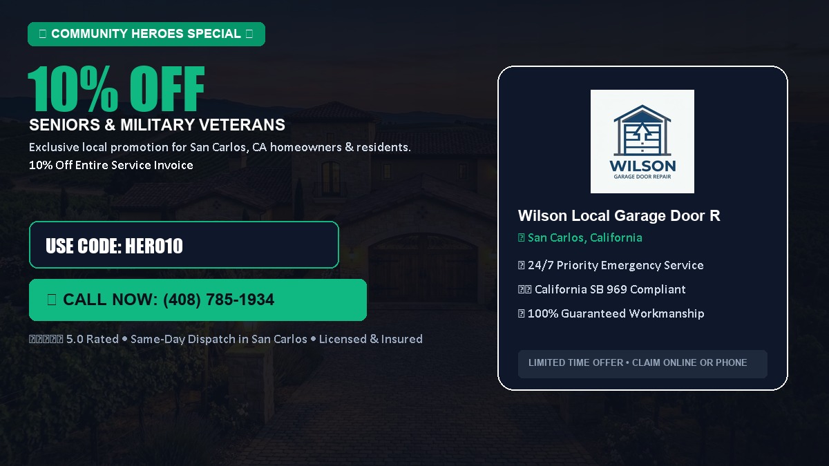 10% OFF Senior Citizens (65+) & Military / Veteran Community Discount in San Carlos, CA
